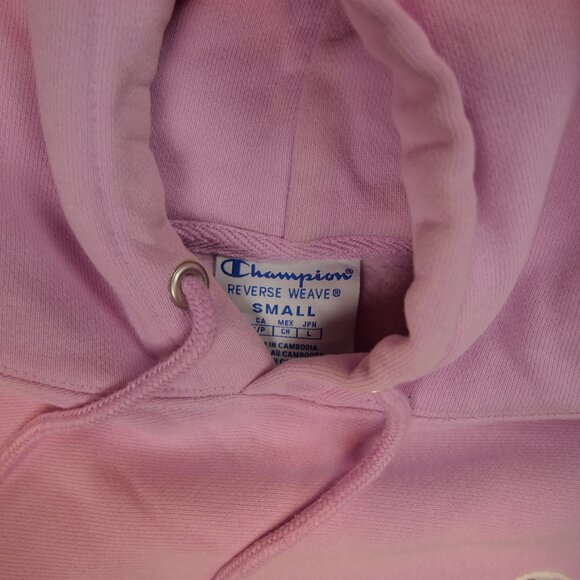 Champion Crop Reverse Weave Pink Hoodie - Picture 2 of 5